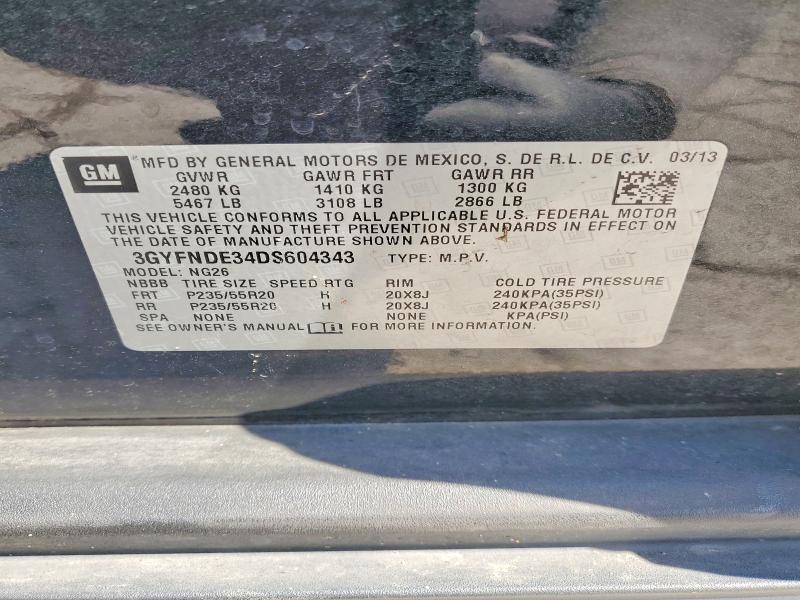 Продаж на аукціоні авто 2013 Cadillac Srx, vin: 3GYFNDE34DS604343, номер лоту: 56110416