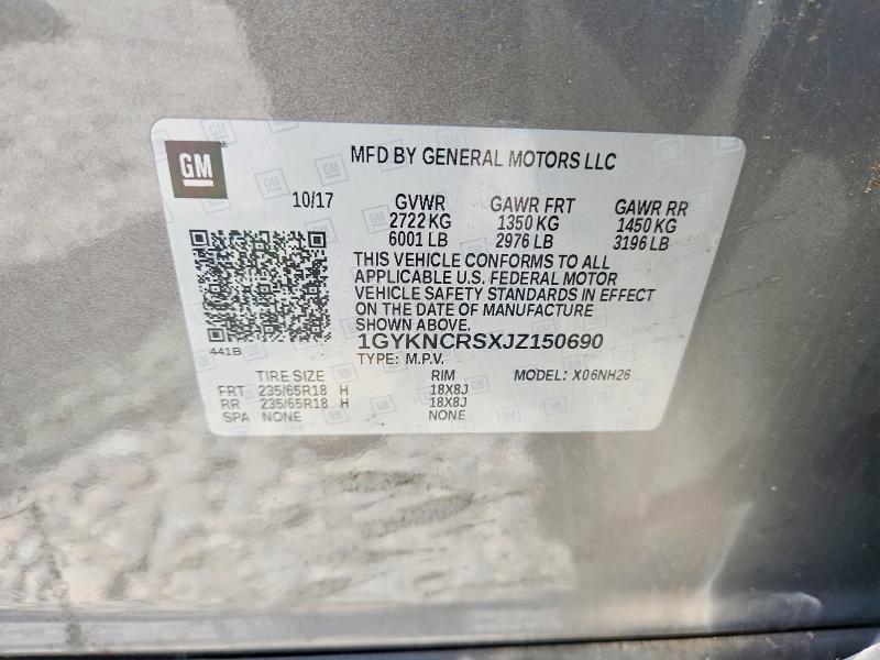 Aukcja sprzedaży 2018 Cadillac Xt5, vin: 1GYKNCRSXJZ150690, numer aukcji: 55382746