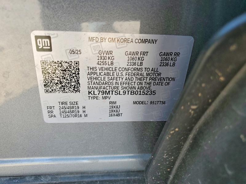 Aukcja sprzedaży 2026 Chevrolet Trailblazer, vin: KL79MTSL9TB015235, numer aukcji: 58946006