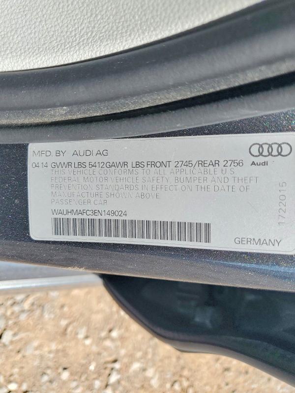 Продажа на аукционе авто 2014 Audi A6, vin: WAUHMAFC3EN149024, номер лота: 55822166
