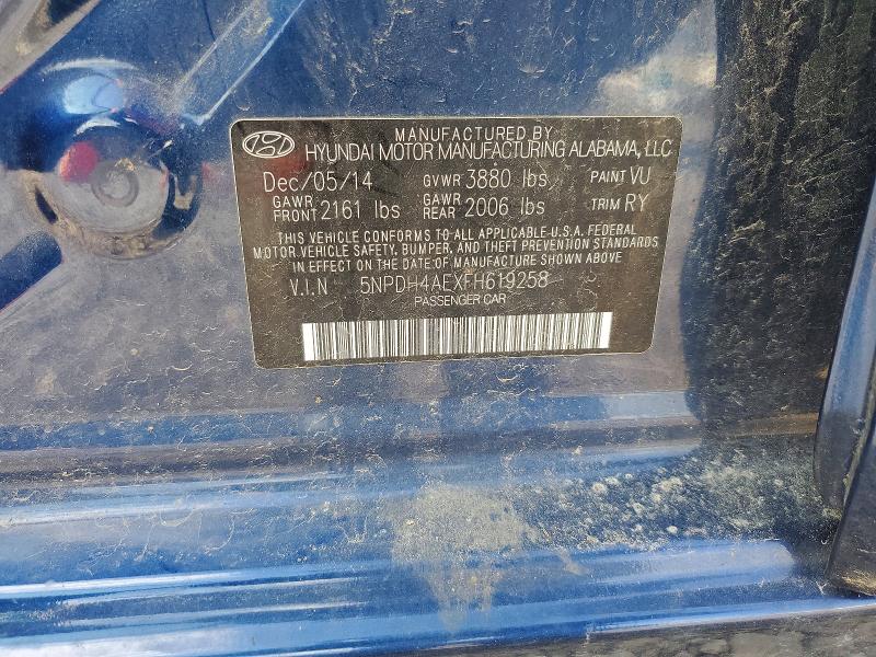 Aukcja sprzedaży 2015 Hyundai Elantra, vin: 5NPDH4AEXFH619258, numer aukcji: 56420076