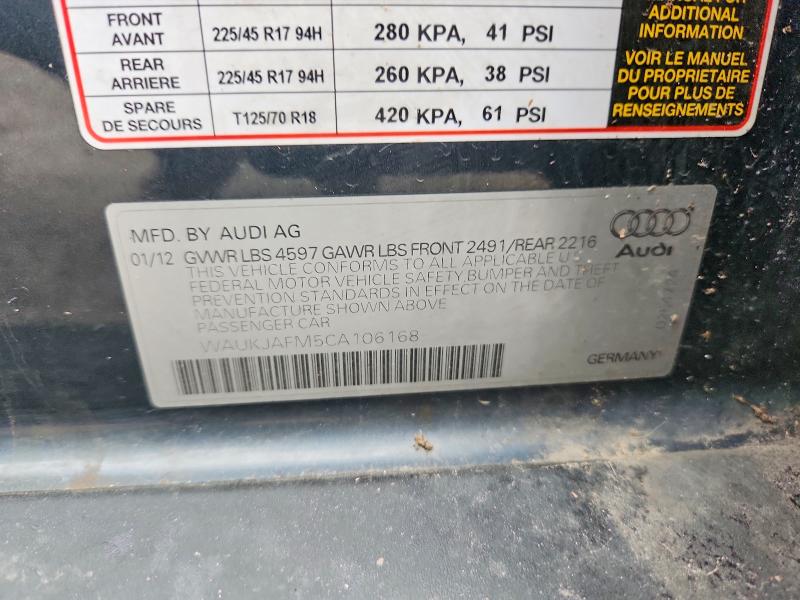 Aukcja sprzedaży 2012 Audi A3, vin: WAUKJAFM5CA106168, numer aukcji: 58540926
