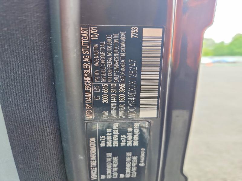 Продажа на аукционе авто 2002 Mercedes-benz G, vin: WDCYR49EX2X128247, номер лота: 58160386