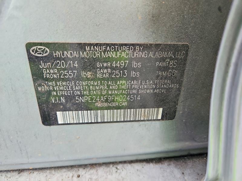 Продаж на аукціоні авто 2015 Hyundai Sonata, vin: 5NPE24AF9FH024514, номер лоту: 57571786