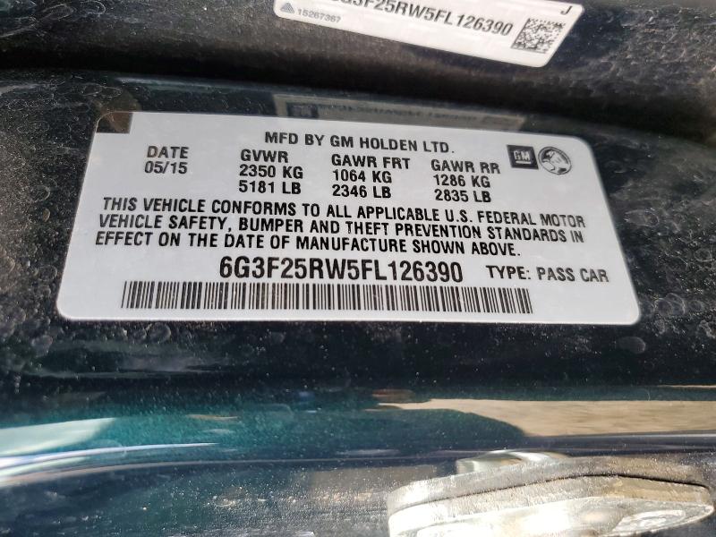 Продажа на аукционе авто 2015 Chevrolet Ss, vin: 6G3F25RW5FL126390, номер лота: 57956176