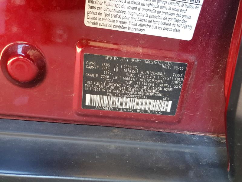 2011 Subaru Outback მანქანა იყიდება აუქციონზე, vin: 4S4BRBCC9B3333942, აუქციონის ნომერი: 58692096