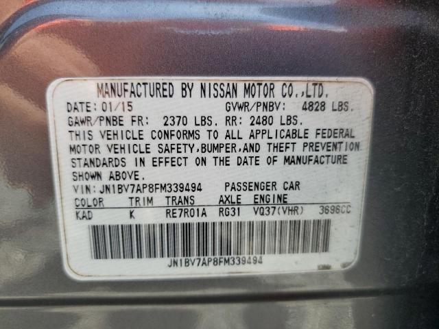 Aukcja sprzedaży 2015 Infiniti Q50, vin: JN1BV7AP8FM339494, numer aukcji: 56084766
