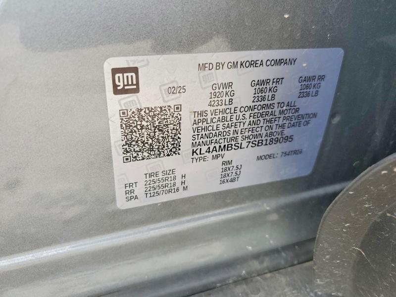 58127416 :رقم المزاد ، KL4AMBSL7SB189095 vin ، 2025 Buick Encore Gx مزاد بيع