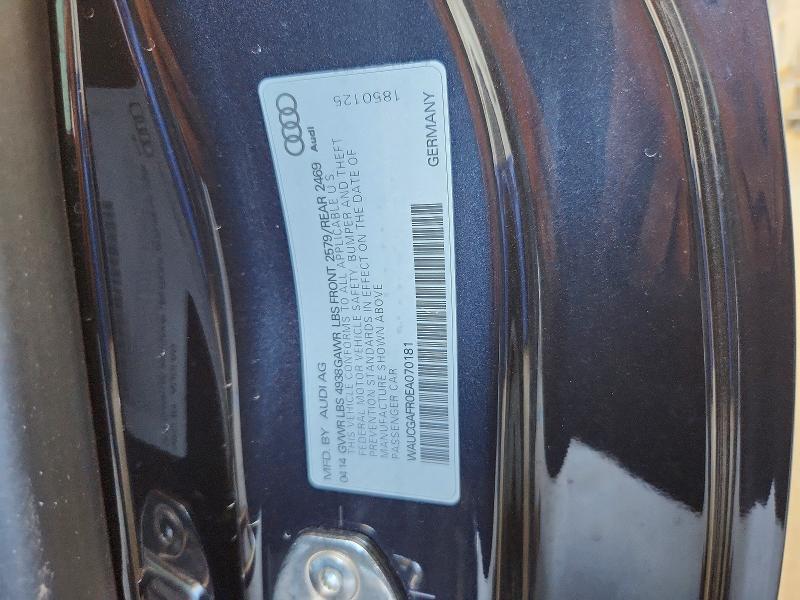 56720616 :رقم المزاد ، WAUCGAFR0EA070181 vin ، 2014 Audi S5 مزاد بيع