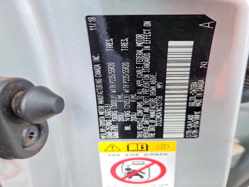 Продажа на аукционе авто 2019 Lexus Rx 350, vin: 2T2ZZMCA1KC127756, номер лота: 58058226