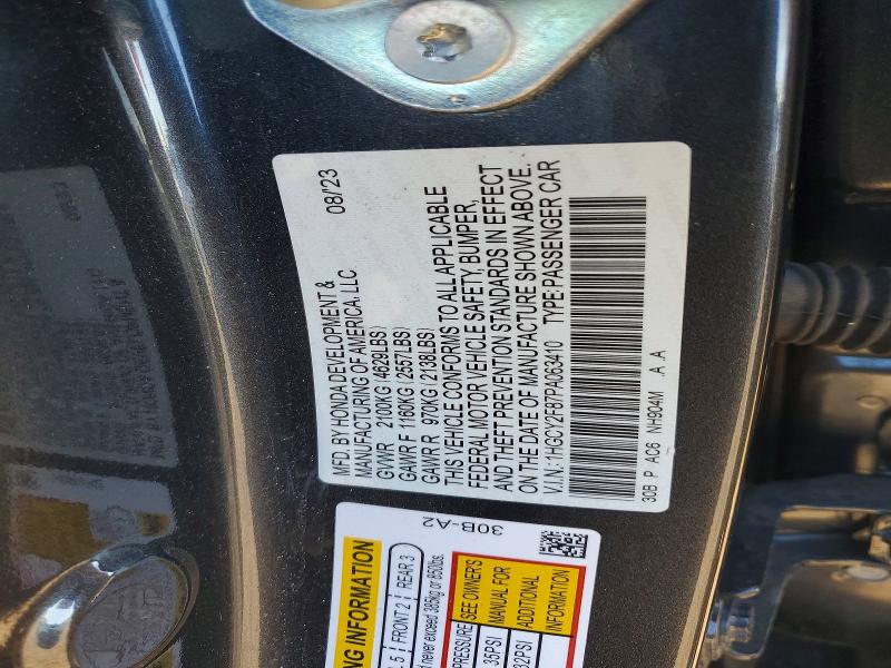 Продаж на аукціоні авто 2023 Honda Accord, vin: 1HGCY2F87PA063410, номер лоту: 55927206