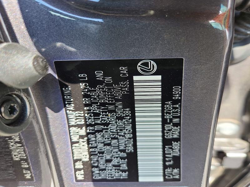 Продажа на аукционе авто 2022 Lexus Es 350, vin: 58ADZ1B15NU124384, номер лота: 55934146