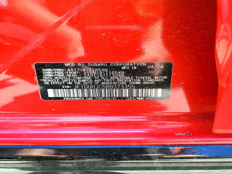 2024 Subaru Impreza მანქანა იყიდება აუქციონზე, vin: JF1GUHJC5R8373355, აუქციონის ნომერი: 57594086