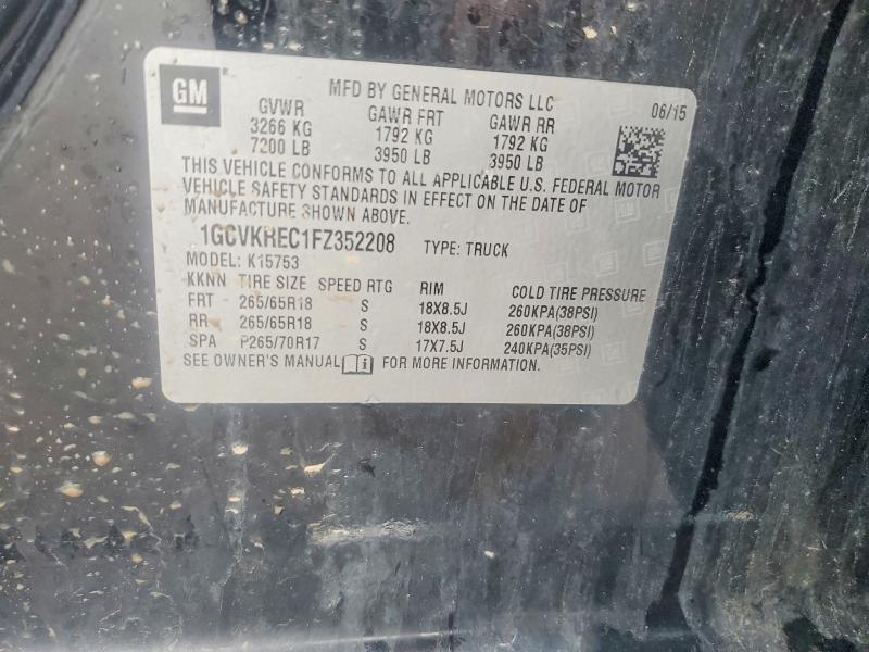 Продажа на аукционе авто 2015 Chevrolet Silverado, vin: 1GCVKREC1FZ352208, номер лота: 55839116