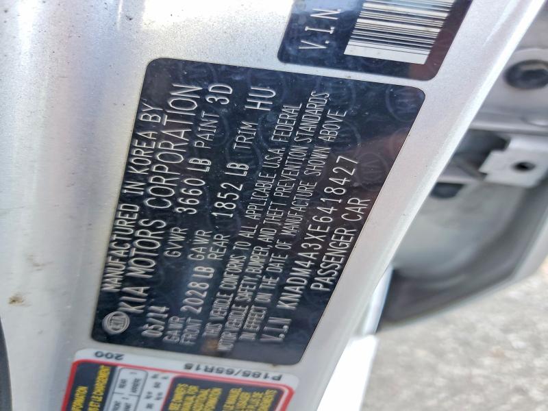 Продажа на аукционе авто 2014 Kia Rio, vin: KNADM4A3XE6418427, номер лота: 57778266