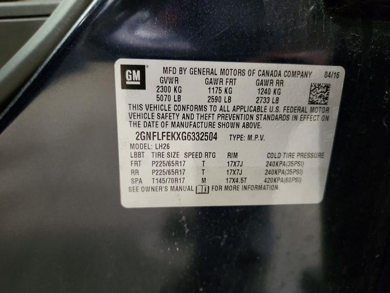 Продажа на аукционе авто 2016 Chevrolet Equinox, vin: 2GNFLFEKXG6332504, номер лота: 56289186