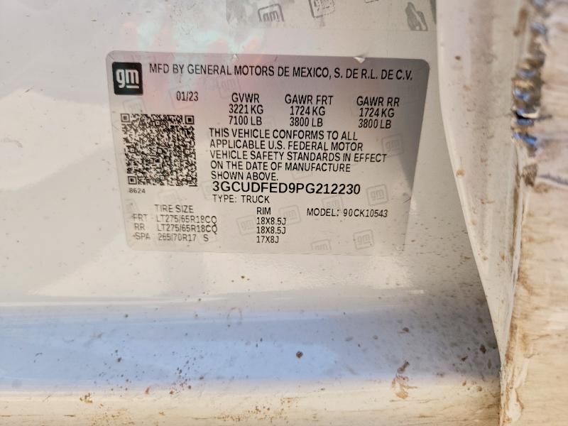 Aukcja sprzedaży 2023 Chevrolet Silverado, vin: 3GCUDFED9PG212230, numer aukcji: 56620456