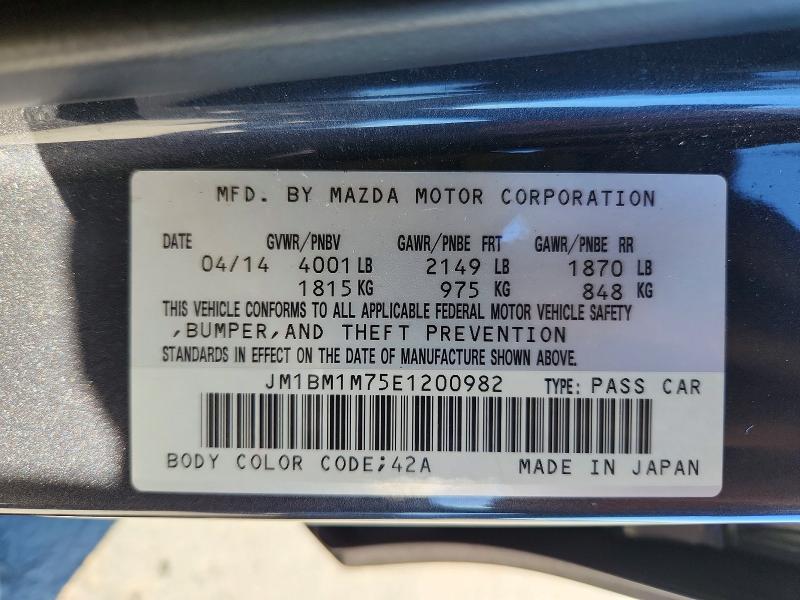 Продажа на аукционе авто 2014 Mazda 3, vin: JM1BM1M75E1200982, номер лота: 56677466