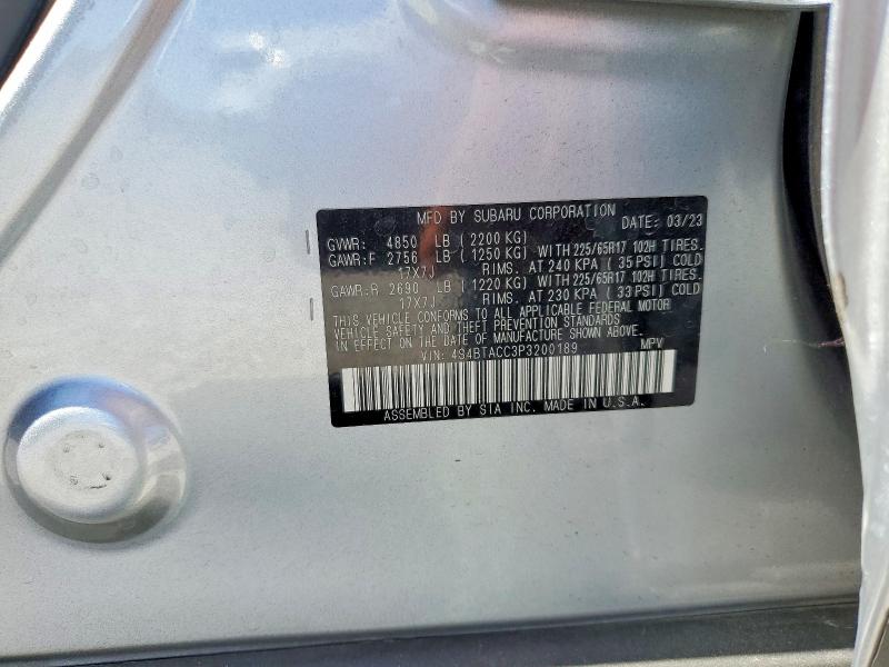 Aukcja sprzedaży 2023 Subaru Outback, vin: 4S4BTACC3P3200189, numer aukcji: 55818686