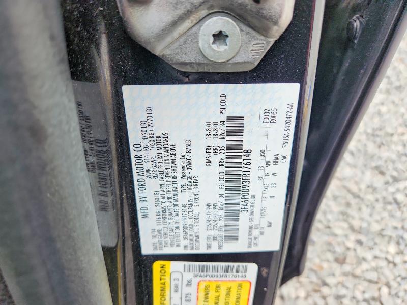 85989295 :رقم المزاد ، 3FA6P0D93FR176148 vin ، 2015 Ford Fusion مزاد بيع