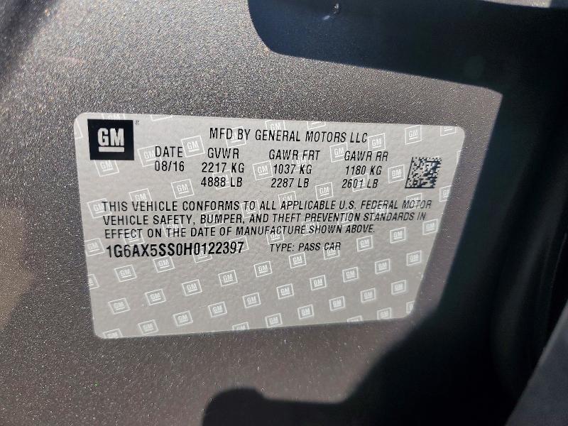 Продажа на аукционе авто 2017 Cadillac Cts, vin: 1G6AX5SS0H0122397, номер лота: 56303826