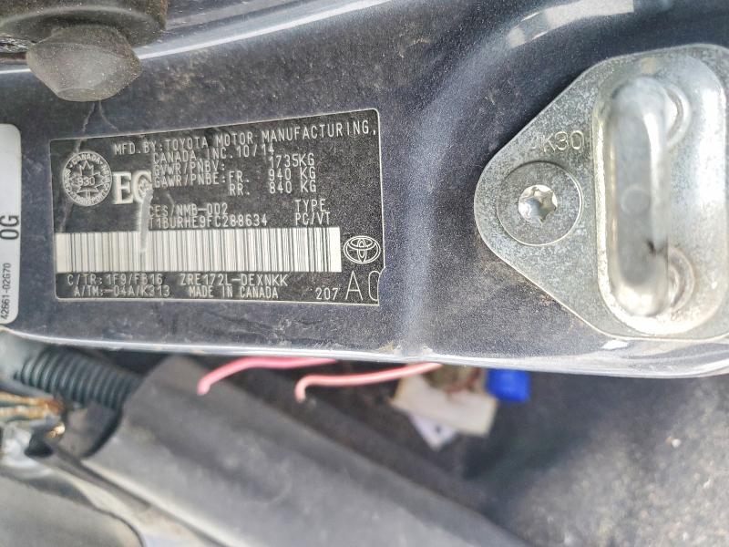 Продажа на аукционе авто 2015 Toyota Corolla, vin: 2T1BURHE9FC288634, номер лота: 54638096