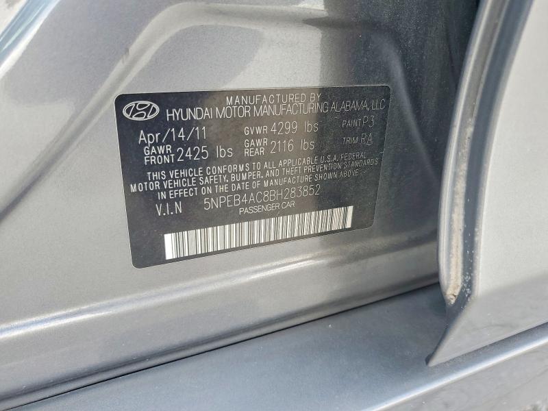 Продажа на аукционе авто 2011 Hyundai Sonata, vin: 5NPEB4AC8BH283852, номер лота: 56584686