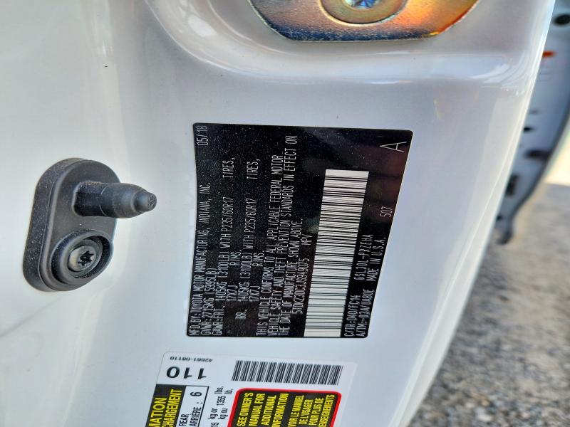 57877726 :رقم المزاد ، 5TDKZ3DC3JS949075 vin ، 2018 Toyota Sienna مزاد بيع