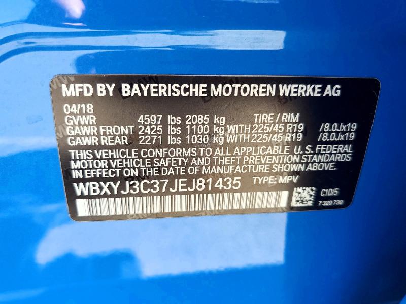 Aukcja sprzedaży 2018 Bmw X2, vin: WBXYJ3C37JEJ81435, numer aukcji: 59178556