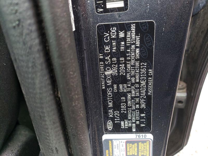 Продажа на аукционе авто 2021 Kia Forte, vin: 3KPF24AD2ME313612, номер лота: 57488106