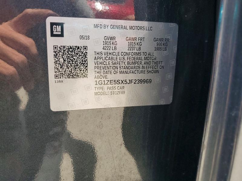2018 Chevrolet Malibu მანქანა იყიდება აუქციონზე, vin: 1G1ZE5SX5JF239969, აუქციონის ნომერი: 57495246