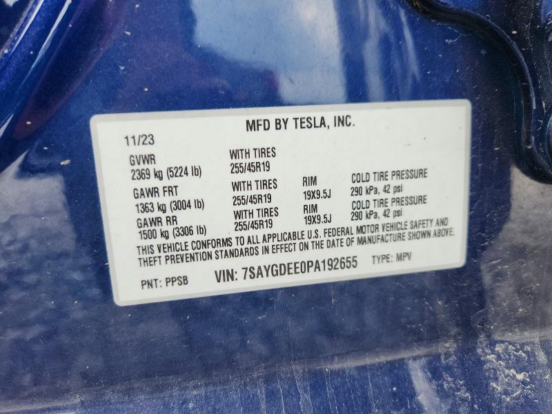 Продаж на аукціоні авто 2023 Tesla Model Y, vin: 7SAYGDEE0PA192655, номер лоту: 57569596