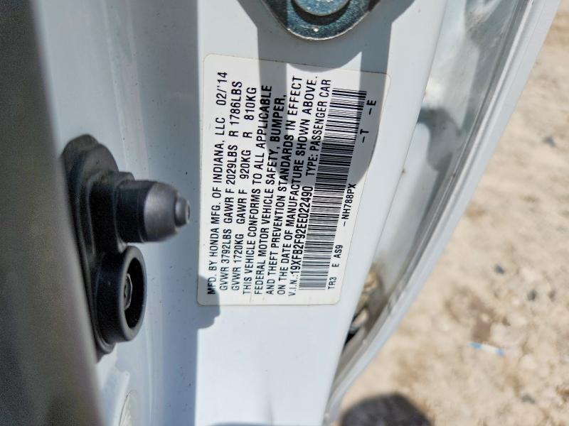 Продажа на аукционе авто 2014 Honda Civic, vin: 19XFB2F92EE022490, номер лота: 57816576