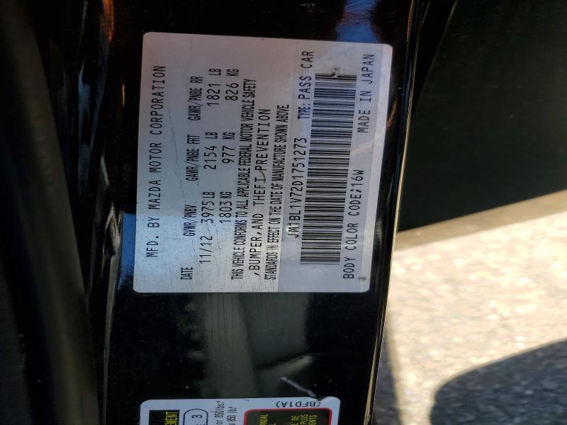 Продаж на аукціоні авто 2013 Mazda 3, vin: JM1BL1V72D1751273, номер лоту: 76295055