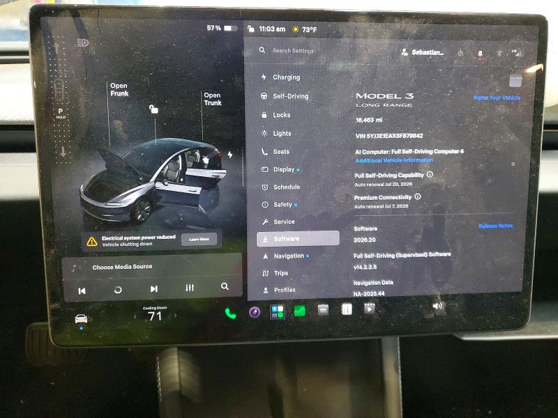 58620826 :رقم المزاد ، 5YJ3E1EAXSF879842 vin ، 2025 Tesla Model 3 مزاد بيع