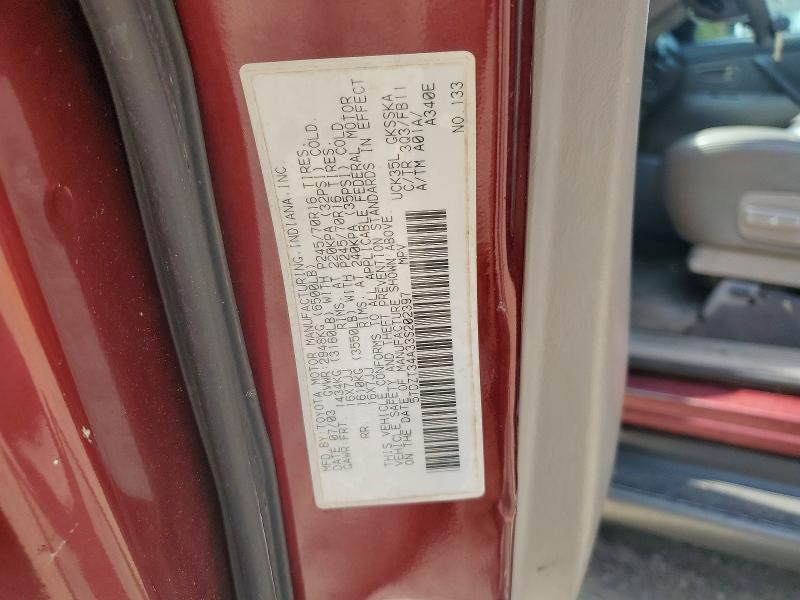 Продаж на аукціоні авто 2003 Toyota Sequoia, vin: 5TDZT34A33S202397, номер лоту: 56737596
