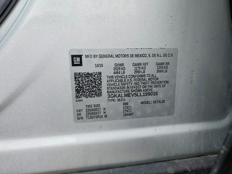 Продаж на аукціоні авто 2020 Gmc Terrain, vin: 3GKALMEV5LL199016, номер лоту: 57405406
