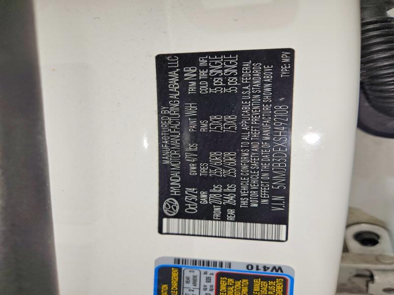 58770046 :رقم المزاد ، 5NMJB3DEXSH492108 vin ، 2025 Hyundai Tucson مزاد بيع