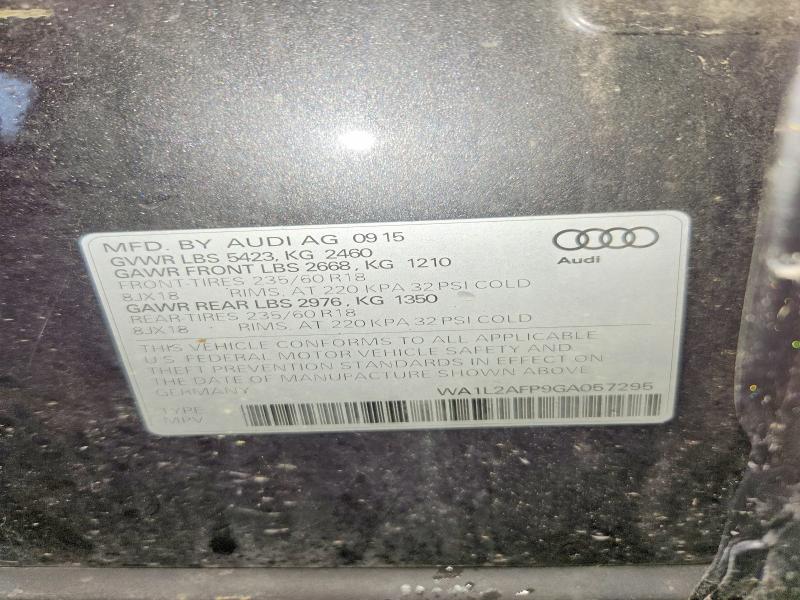 Aukcja sprzedaży 2016 Audi Q5, vin: WA1L2AFP9GA057295, numer aukcji: 57813676