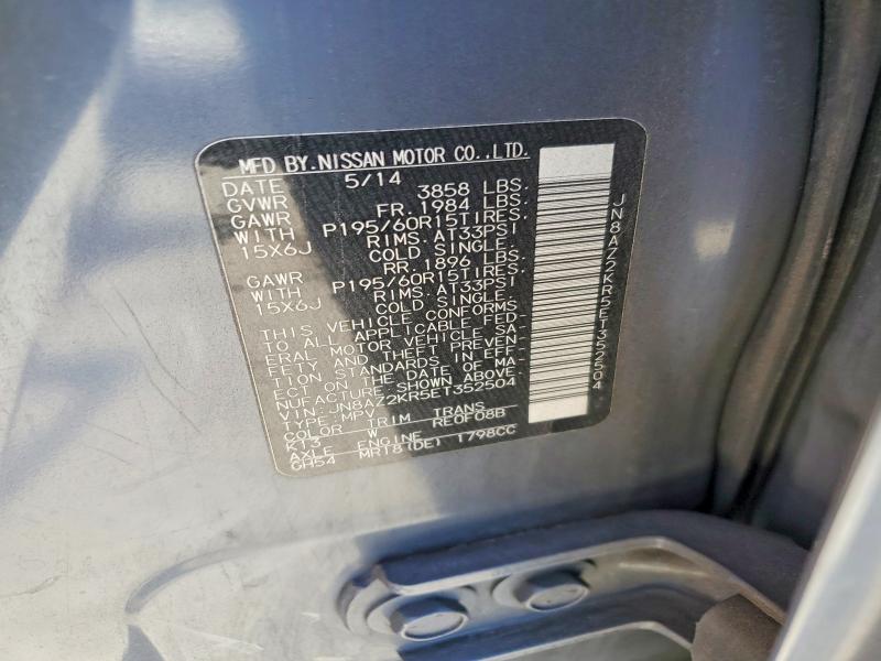 Продажа на аукционе авто 2014 Nissan Cube, vin: JN8AZ2KR5ET352504, номер лота: 56304326