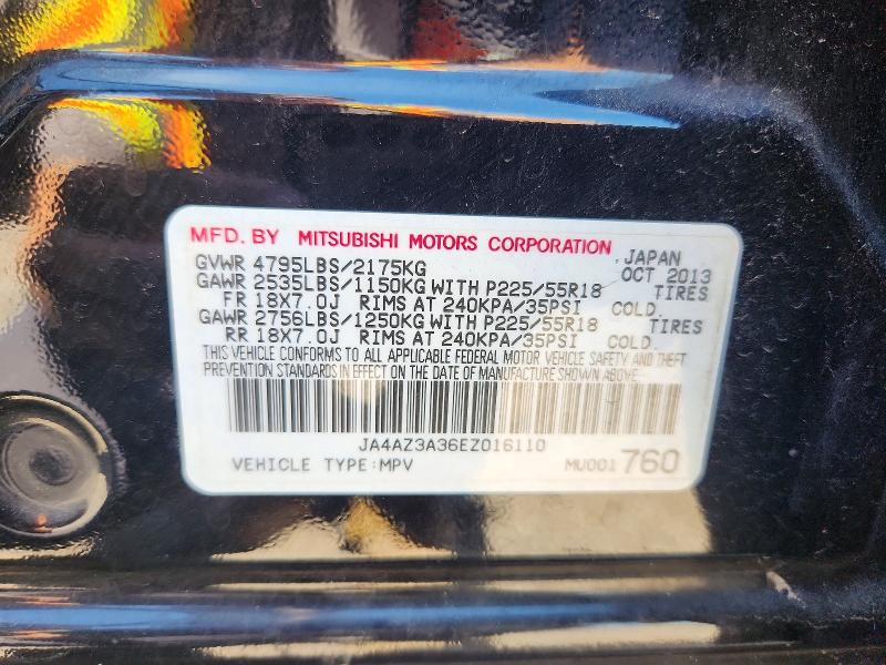 Продаж на аукціоні авто 2014 Mitsubishi Outlander, vin: JA4AZ3A36EZ016110, номер лоту: 56779676