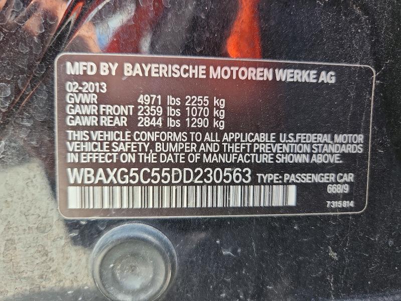 Продаж на аукціоні авто 2013 Bmw 528, vin: WBAXG5C55DD230563, номер лоту: 56455716
