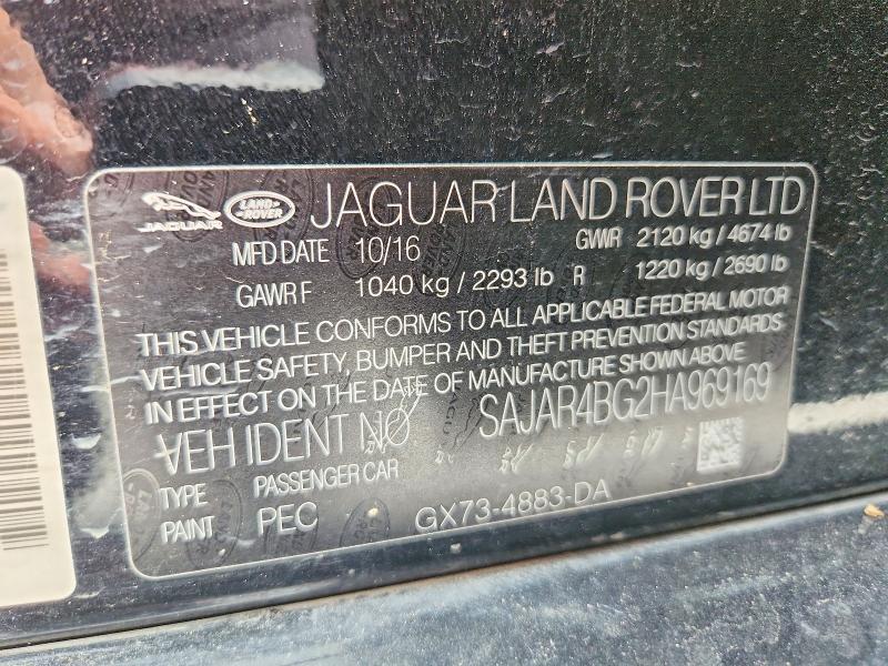 2017 Jaguar Xe მანქანა იყიდება აუქციონზე, vin: SAJAR4BG2HA969169, აუქციონის ნომერი: 56515316
