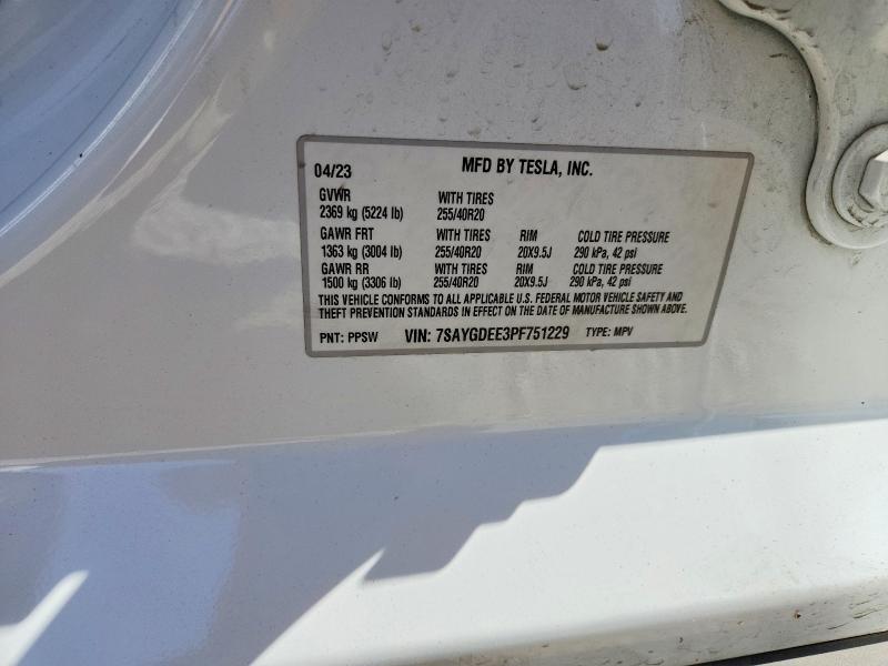 Продажа на аукционе авто 2023 Tesla Model Y, vin: 7SAYGDEE3PF751229, номер лота: 56056426