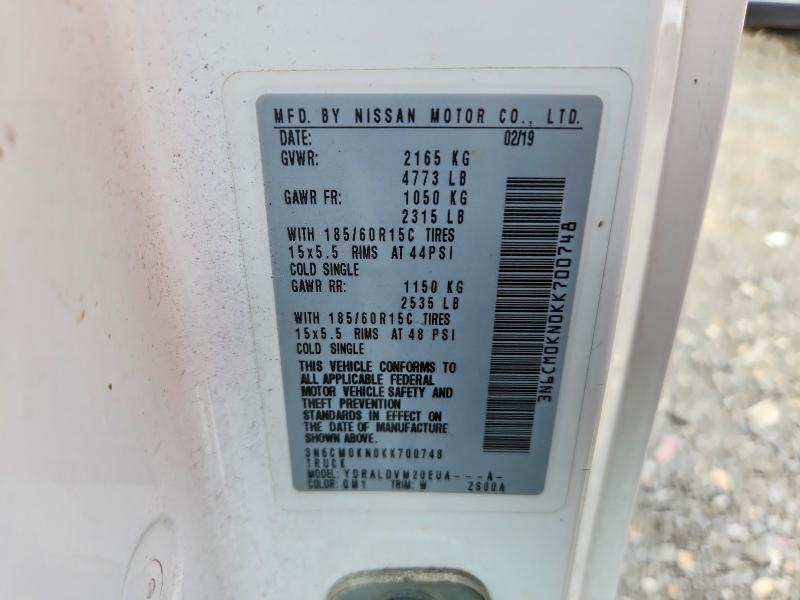 Aukcja sprzedaży 2019 Nissan Nv200, vin: 3N6CM0KN0KK700748, numer aukcji: 61612016