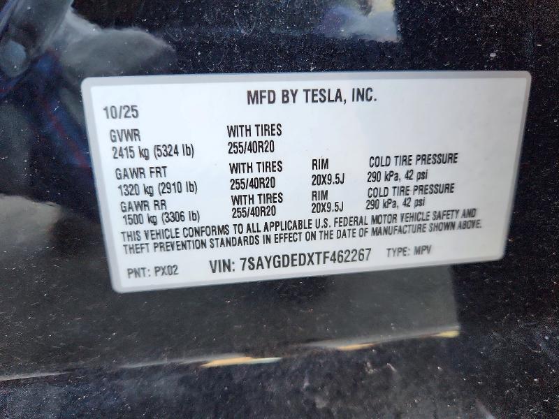 Продажа на аукционе авто 2026 Tesla Model Y, vin: 7SAYGDEDXTF462267, номер лота: 55373246