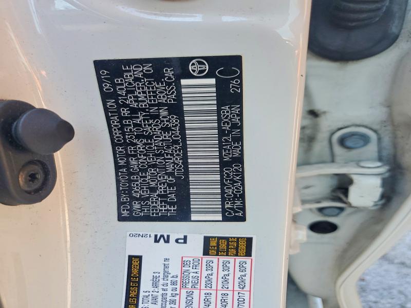 2020 Toyota Corolla მანქანა იყიდება აუქციონზე, vin: JTDS4RCE9LJ044389, აუქციონის ნომერი: 59242376