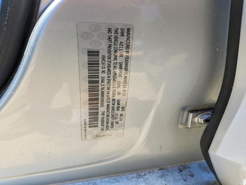 Продажа на аукционе авто 2011 Volkswagen Jetta, vin: 3VWLX7AJ8BM300391, номер лота: 55833216