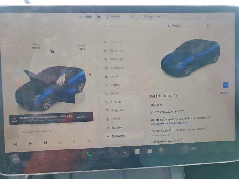 Aukcja sprzedaży 2023 Tesla Model  Y, vin: 7SAYGDEE9PA149237, numer aukcji: 54811976