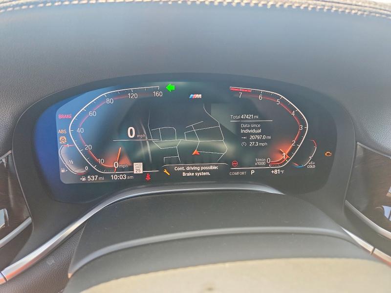 2021 Bmw 740 მანქანა იყიდება აუქციონზე, vin: WBA7T4C04MCE60839, აუქციონის ნომერი: 57233386
